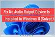Fixed Remote Desktop No Audio Devices Are Installed